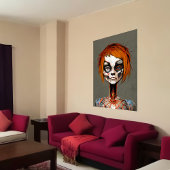 Vreemd bizarre portret van dode persoon | AI Art. Poster