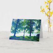 Vreemd blauw en Groen Tulaby Lakeside Kaart (Gele Bloem)