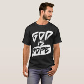 Vreemd Christelijk design God is de helling T-shirt (Voorkant volledig)