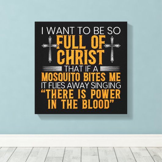 Vreemd Christelijk religieus dienaar van God gelov Canvas Afdruk (Insitu (Houten vloer))