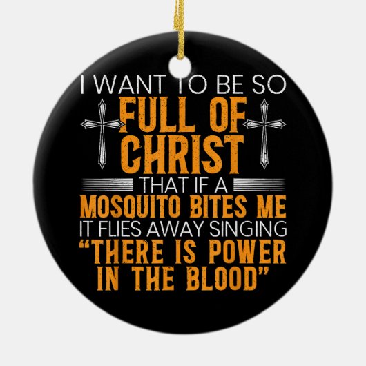 Vreemd Christelijk religieus dienaar van God gelov Keramisch Ornament (Achterkant)