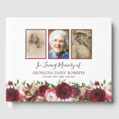 Vreemd condoleances | 3 Foto Memorial Floral Gastenboek (Voorkant)