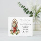 Vreemd condoleances Jezus Religieuze Bedankkaart (Staand voorkant)