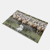 Vreemd dat je JOUW TEKST van de schapenstapel verw Deurmat (Schuin)