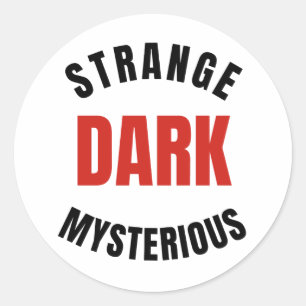 vreemd donker en mysterieus, Mr Ballen Ronde Sticker