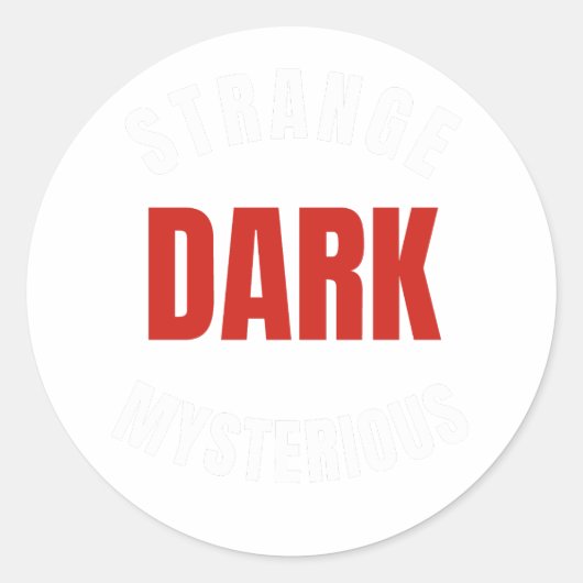 vreemd donker en mysterieus, Mr Ballen Ronde Sticker (Voorkant)