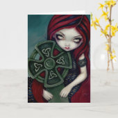 "Vreemd Eenzaam" Wenskaart Kaart (Gele Bloem)