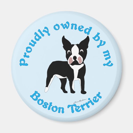 Vreemd eigendom van een Boston Terrier Magneet (Voorkant)