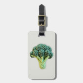 Vreemd elegante minimalistische gehaakte broccoli bagagelabel (Voorkant verticaal)