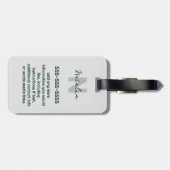 Vreemd elegante minimalistische gehaakte broccoli bagagelabel (Achterkant horizontaal)