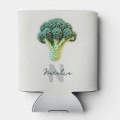 Vreemd elegante minimalistische gehaakte broccoli blikjeskoeler (Achterkant)