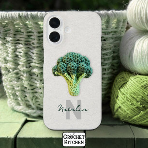 Vreemd elegante minimalistische gehaakte broccoli iPhone 16 hoesje
