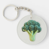 Vreemd elegante minimalistische gehaakte broccoli  sleutelhanger (Voorkant)