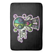 Vreemd en ongewoon Paarse Groene Hart Voodoo Beer Badmat (Voorkant Verticaal)