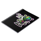 Vreemd en ongewoon Paarse Groene Hart Voodoo Beer Notitieboek (Linkerzijde)