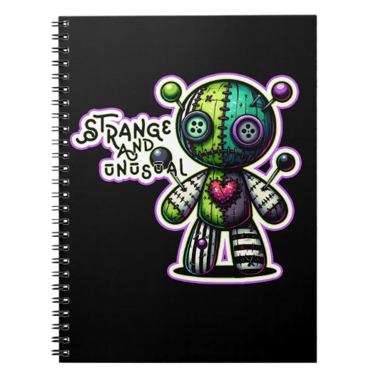 Vreemd en ongewoon Paarse Groene Hart Voodoo Beer Notitieboek (Voorkant)