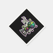 Vreemd en ongewoon Paarse Groene Hart Voodoo Beer Servet (Hoek)