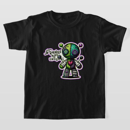Vreemd en ongewoon Paarse Groene Hart Voodoo Beer T-shirt (Laagn)