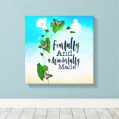 Vreemd en prachtig gemaakt Psalm 139:14 Canvas Afdruk (Insitu (Houten vloer))