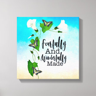Vreemd en prachtig gemaakt Psalm 139:14 Canvas Afdruk
