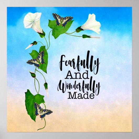 Vreemd en prachtig gemaakt Psalm 139:14 Poster (Voorkant)