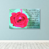 Vreemd en prachtig gemaakt Psalmen bijbelvers Canvas Afdruk (Insitu (Houten vloer))