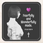 Vreemd en prachtig gemaakt Schattige meisje Christ Kartonnen Onderzetters (Voorkant)