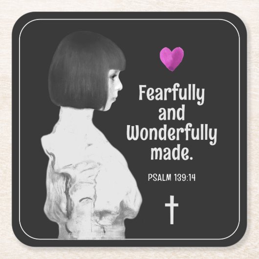 Vreemd en prachtig gemaakt Schattige meisje Christ Kartonnen Onderzetters (Voorkant)