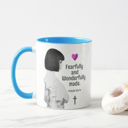 Vreemd en prachtig gemaakt Schattige meisje Christ Mok (Met donut)