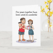 Vreemd en Wonderlijk Jubileum Kaart (Gele Bloem)