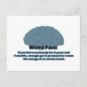 Vreemd feit - Atomic Fart Briefkaart (Voorkant)
