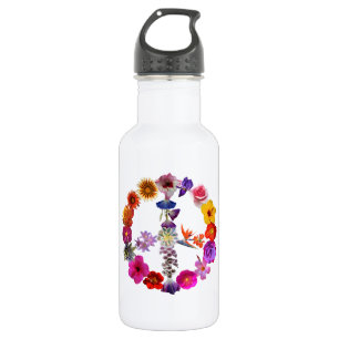 Vreemd flesje met water voor foto's van bloemen waterfles