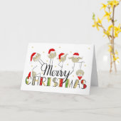 Vreemd gebaar kerstmis kaart (Gele Bloem)