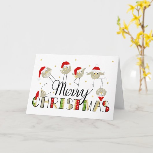 Vreemd gebaar kerstmis kaart (Gele Bloem)