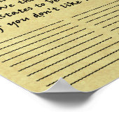 Vreemd gecondenserde onafhankelijkheidsverklaring poster (Hoek)