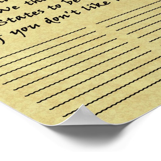 Vreemd gecondenserde onafhankelijkheidsverklaring poster (Hoek)