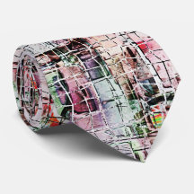 Vreemd gekleurde tekening onder bijtende jute