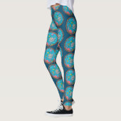 Vreemd gelukkig zee schepsels onder water cartoon leggings (Links)