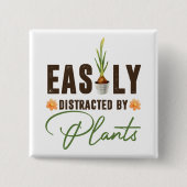 Vreemd gemakkelijk afgeleid door planten bolpot vierkante button 5,1 cm (Voorkant)