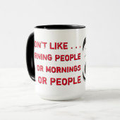 Vreemd genoeg ben ik geen ochtendmens voor koffie mok (Voorkant links)