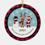 Vreemd genoeg het jaar dat we gevaccineerd werden  keramisch ornament (Voorkant)