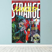 Vreemd genoeg is de enge heks  strips canvas afdruk (Insitu (Houten vloer))