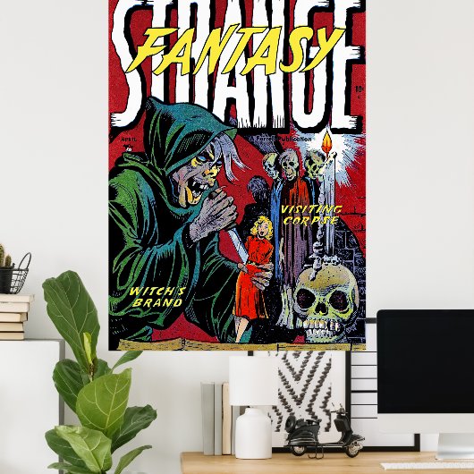 Vreemd genoeg is de enge heks  strips poster (Thuiskantoor)