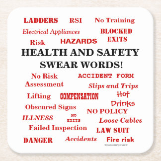 Vreemd grappige woorden van Joke Health & Safety S Kartonnen Onderzetters