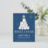 Vreemd jaar 2020: kerstboompapier feestdagenkaart (Staand voorkant)