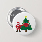 Vreemd kerstfeest 2020 Kerstman en versierde boom Ronde Button 5,7 Cm (Voorkant /achterkant)