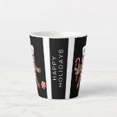 Vreemd kerstfeest 2020-man in het faciaal Masker Latte Mok (Voorkant)