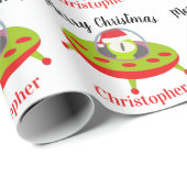 Vreemd kerstfeest Alien Space Ship Cadeaupapier (Rol Hoek)