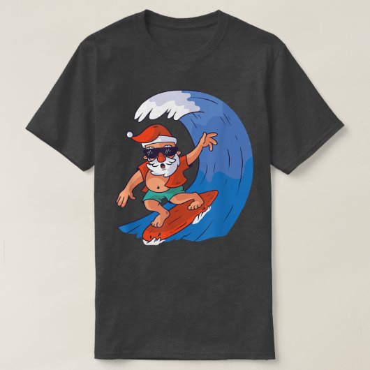 Vreemd kerstfeest in juli Pet zonnebril van Santa  T-shirt (Design voorkant)