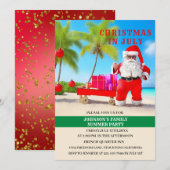 Vreemd kerstfeest in juli zomerfeest kaart (Voorkant / Achterkant)